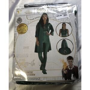 Harry Potter Slytherin Quidditch Costume Halloween Size Adult or Teen Small 2-4